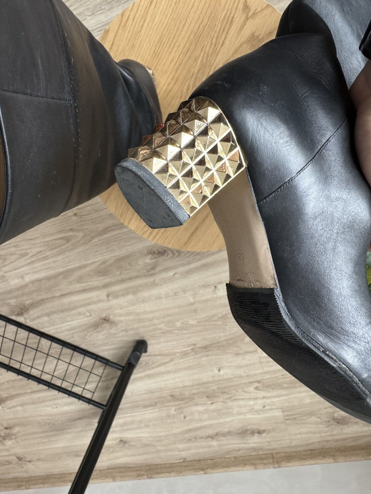 Valentino Valentino Garavani Black Leather High Boots Size US 8 / IT 38 - 10 Thumbnail