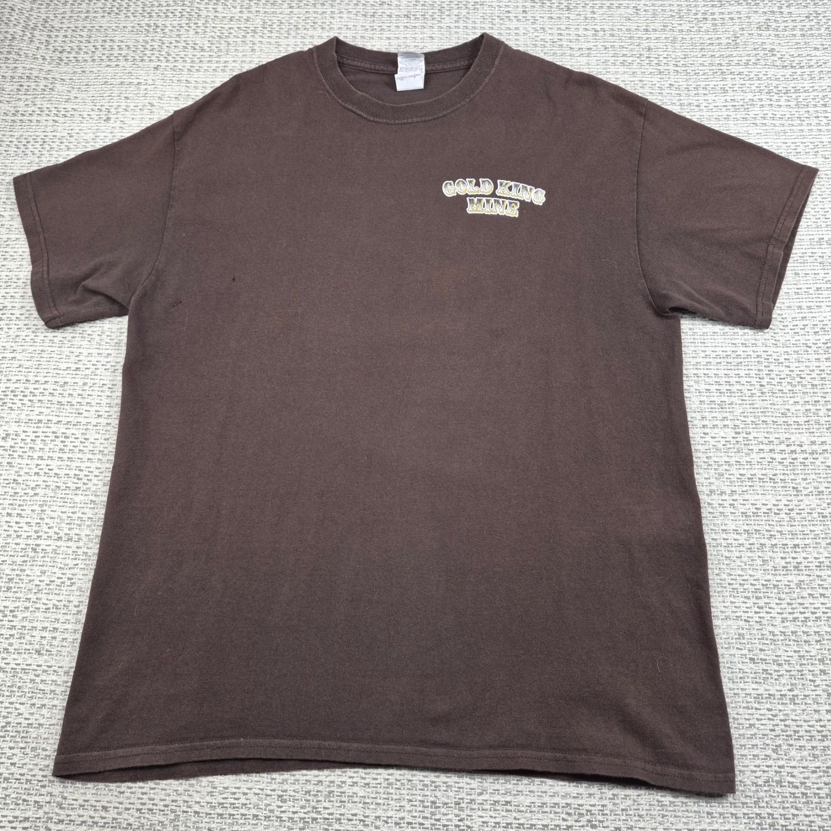 Gildan Gildan Gold King Mine Shirt Mens Large Brown Jerome Arizona Truck Graphic Tee Shirt Mens L Brown Graphic Tee USA Souvenir blue Truck 90s? Size US L / EU 52-54 / 3 - 3 Thumbnail