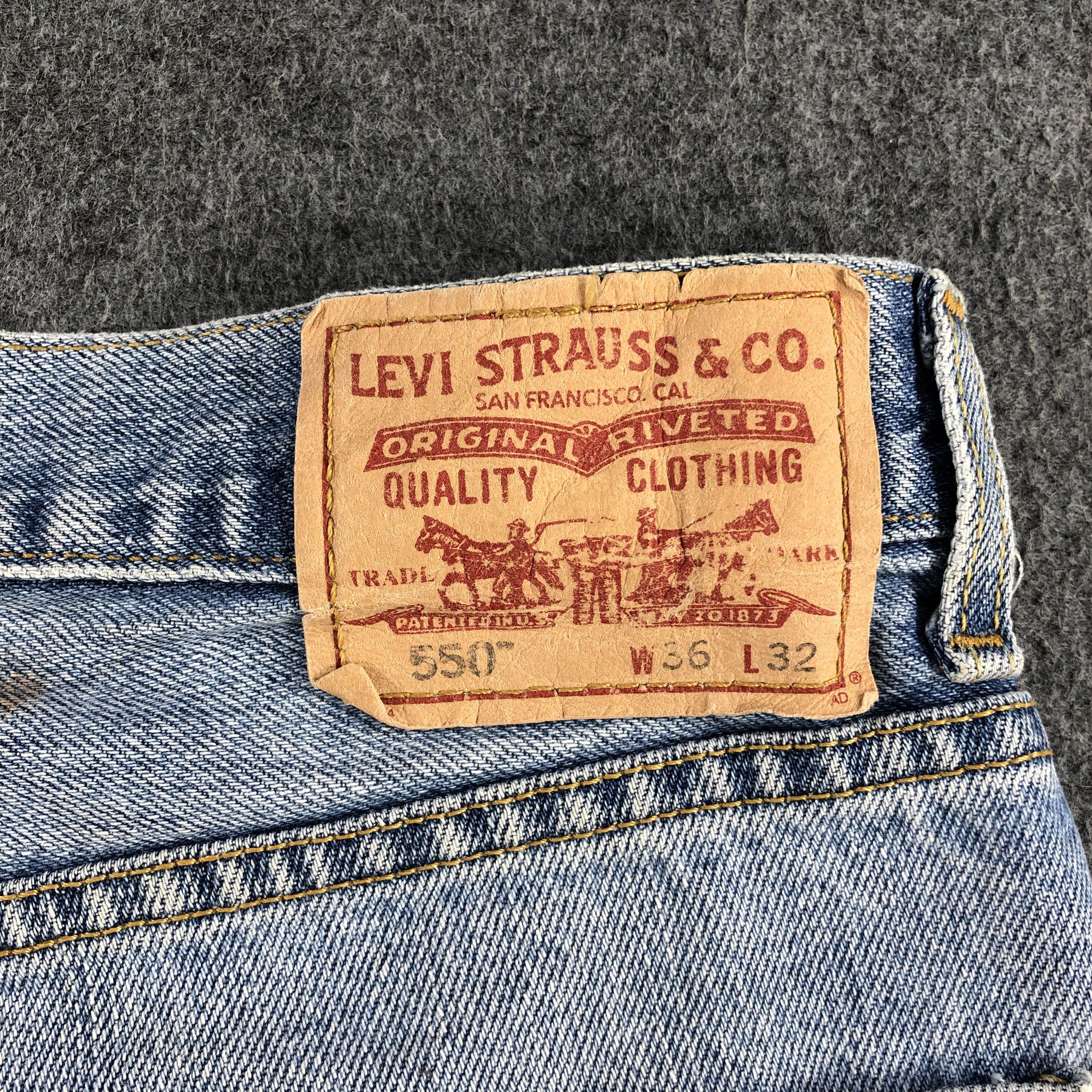 Levi's Vintage Blue Wash Levis 550 Jeans-J1619 Size US 36 / EU 52 - 5 Thumbnail