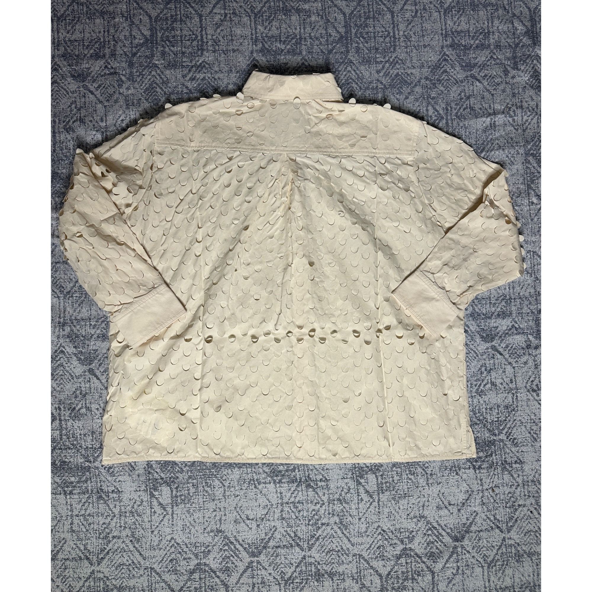 Nanushka Nanushka Aphea Laser Cut Heavy Poplin Shirt Size L / US 10 / IT 46 - 9 Thumbnail