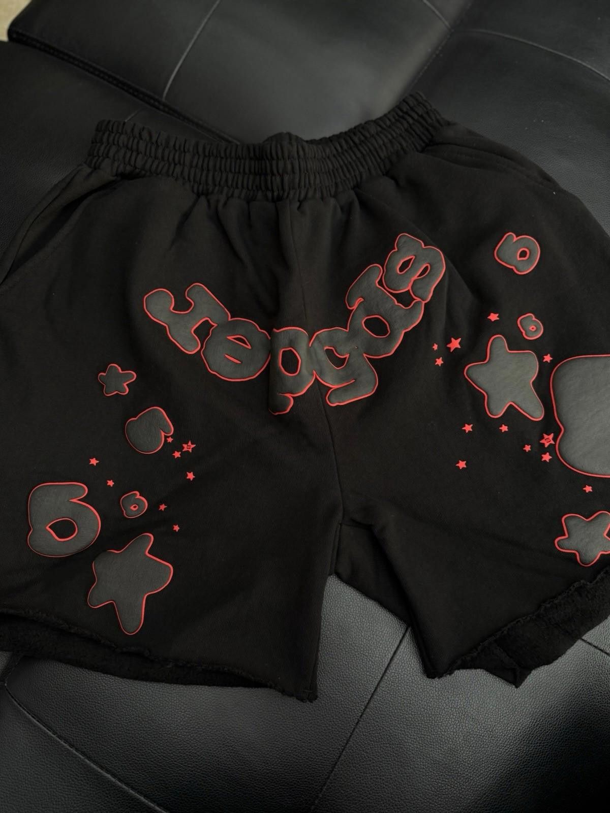 Sp5der Sp5der OG Web V2 Phantom Sweatshort “Black Red” (NEW) (L) Size US 34 / EU 50 - 5 Thumbnail