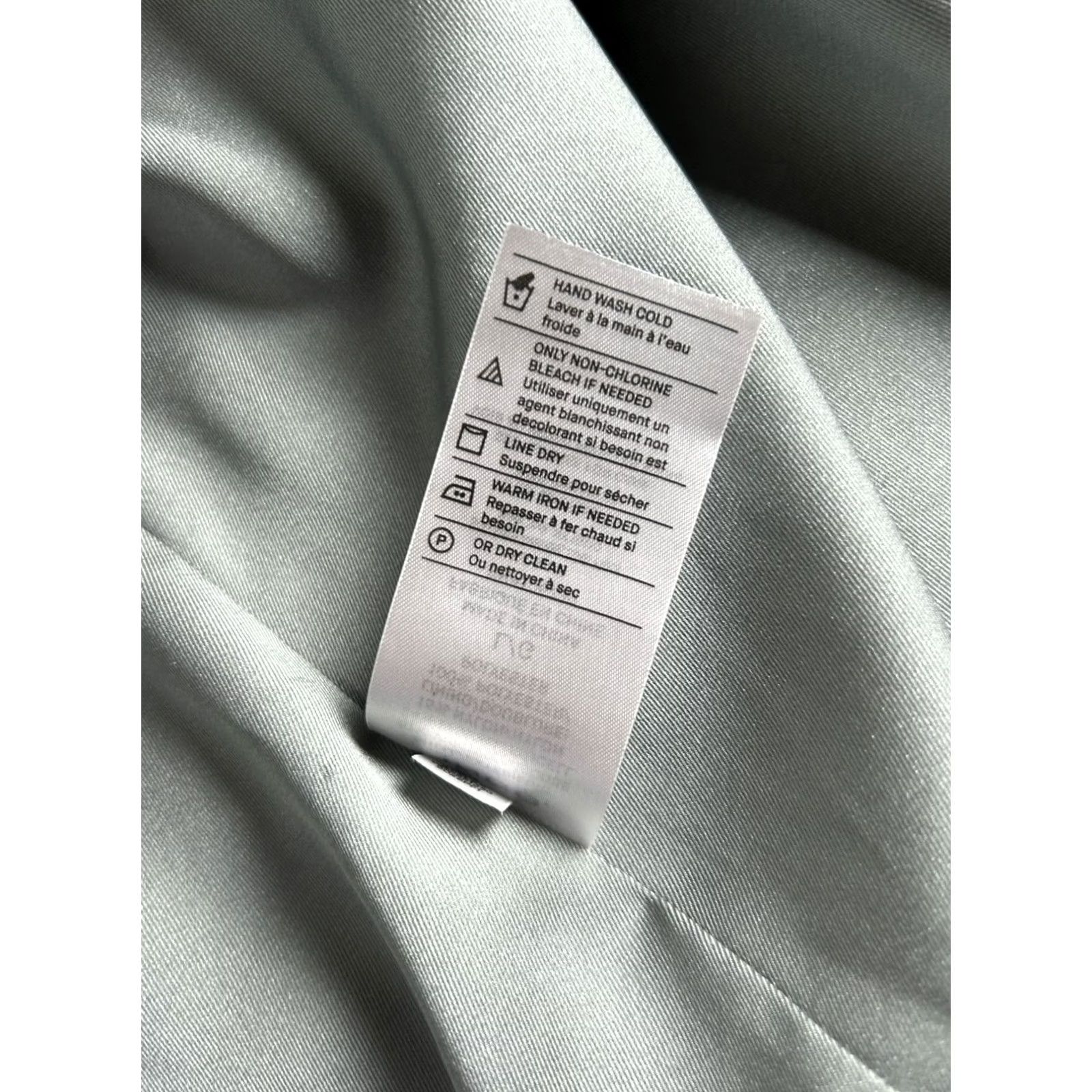 Vince Vince Womens Green Tie-Waist Wrap Mini Dress Large Collared Long Sleeve Lined Size L / US 10 / IT 46 - 7 Thumbnail