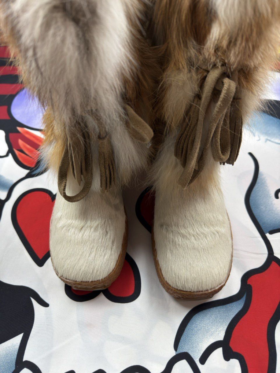 Oscar Piel Oscar Italy Luxury Alaska Boots natural fox fur Size 38 Size US 8 / IT 38 - 10 Thumbnail