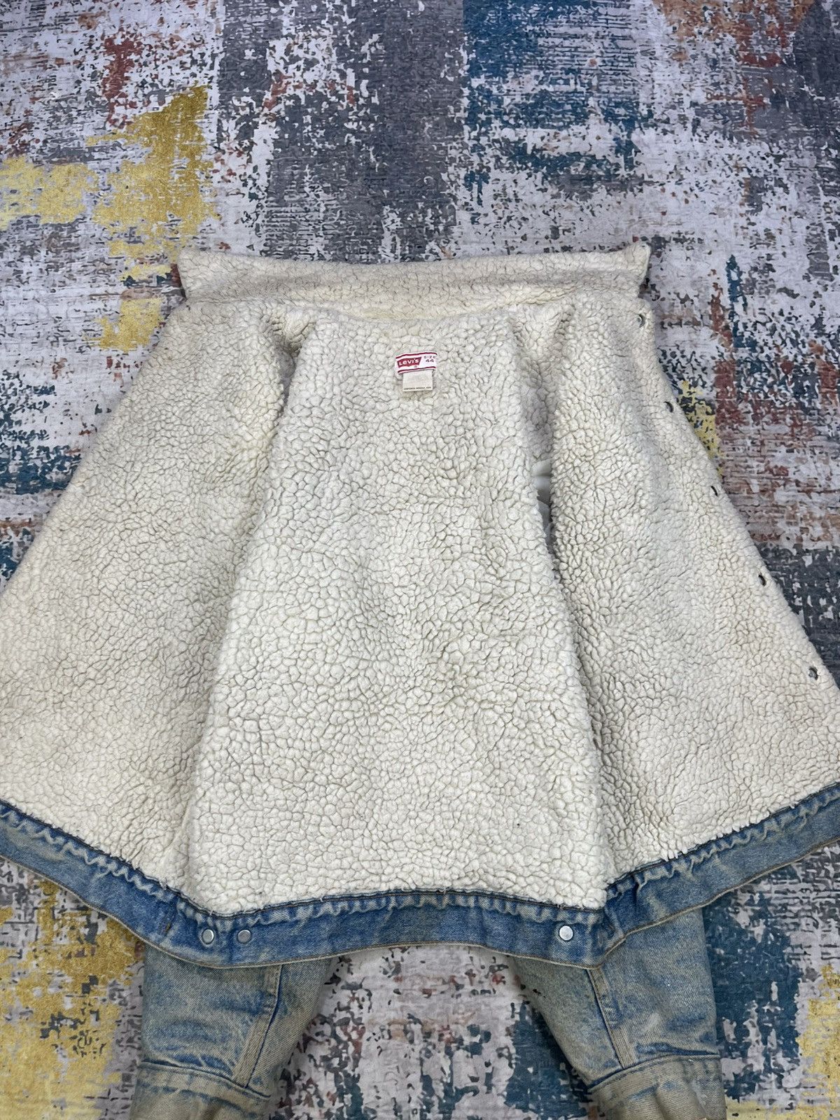 Levi's Vtg 70s Levis Sherpa Trucker Jacket Size US L / EU 52-54 / 3 - 13 Thumbnail