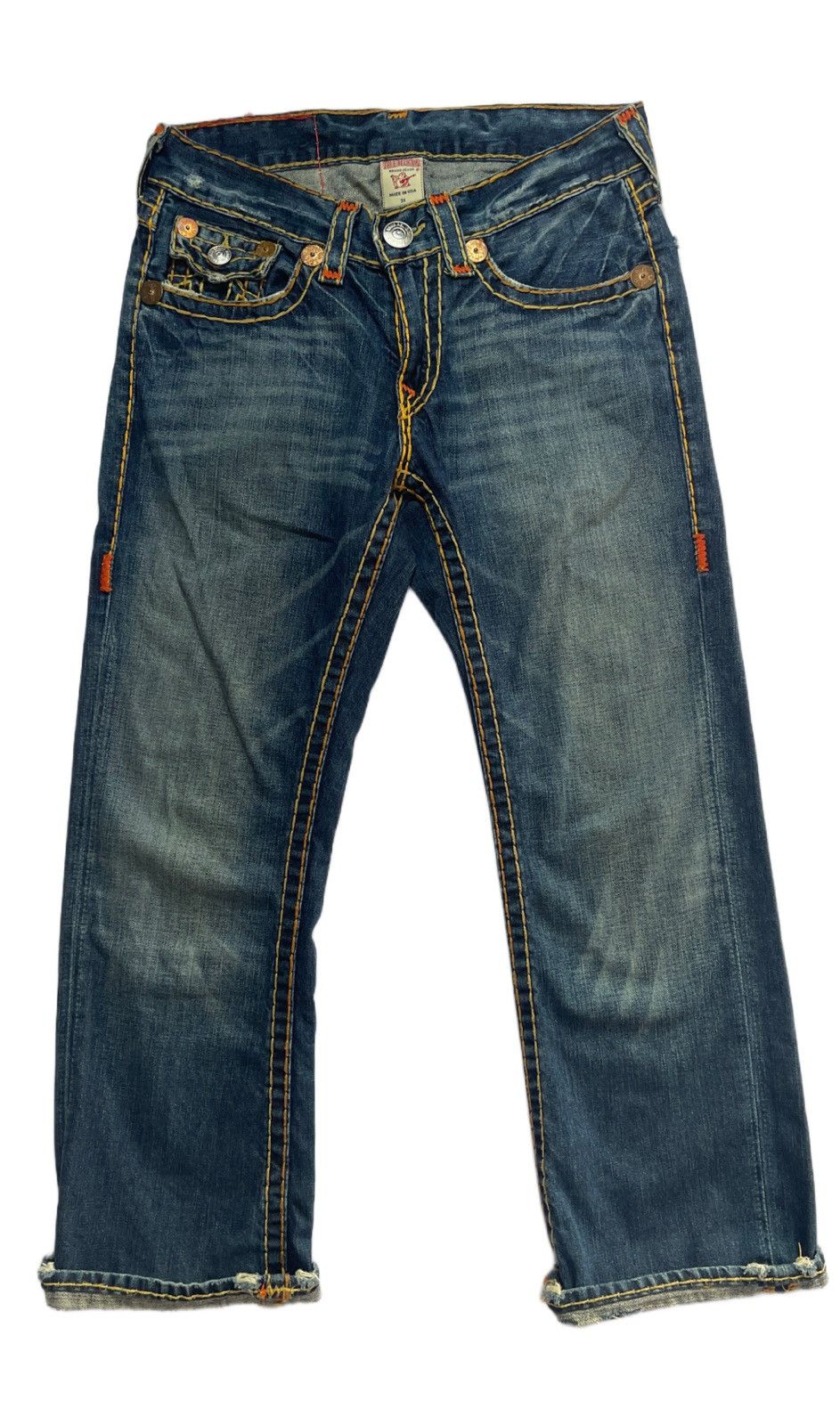 image of Made In USA x True Religion Vintage True Religion Billy Super T Single Cuff Denim in Blue (Size 31)