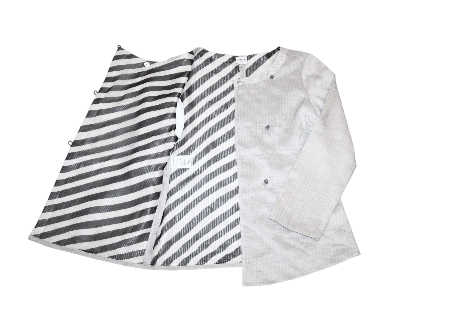Armani Collezioni 2005 Giorgio Armani Collezioni boat-neck asymmetrical Jacket Size M / US 6-8 / IT 42-44 - 12 Thumbnail