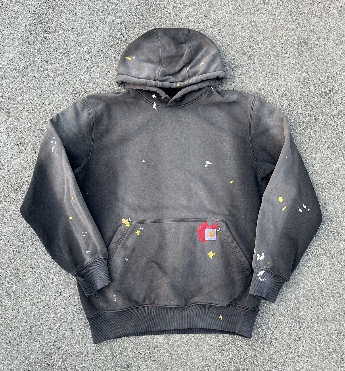 Carhartt × Carhartt Wip Custom Carhartt Hoodie Sun Fade Distressed Rain Defender Size US M / EU 48-50 / 2 - 8 Thumbnail