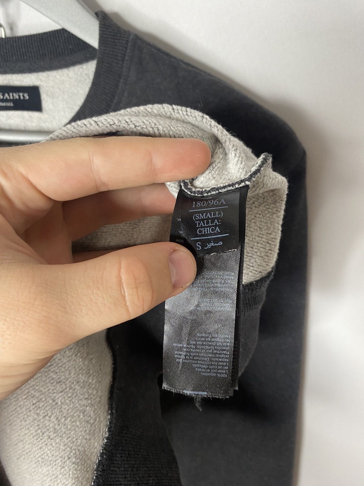 Allsaints × Designer × Vintage Allsaints Designer Grey Sweatshirt Pullover Based Small Logo Size US S / EU 44-46 / 1 - 7 Thumbnail