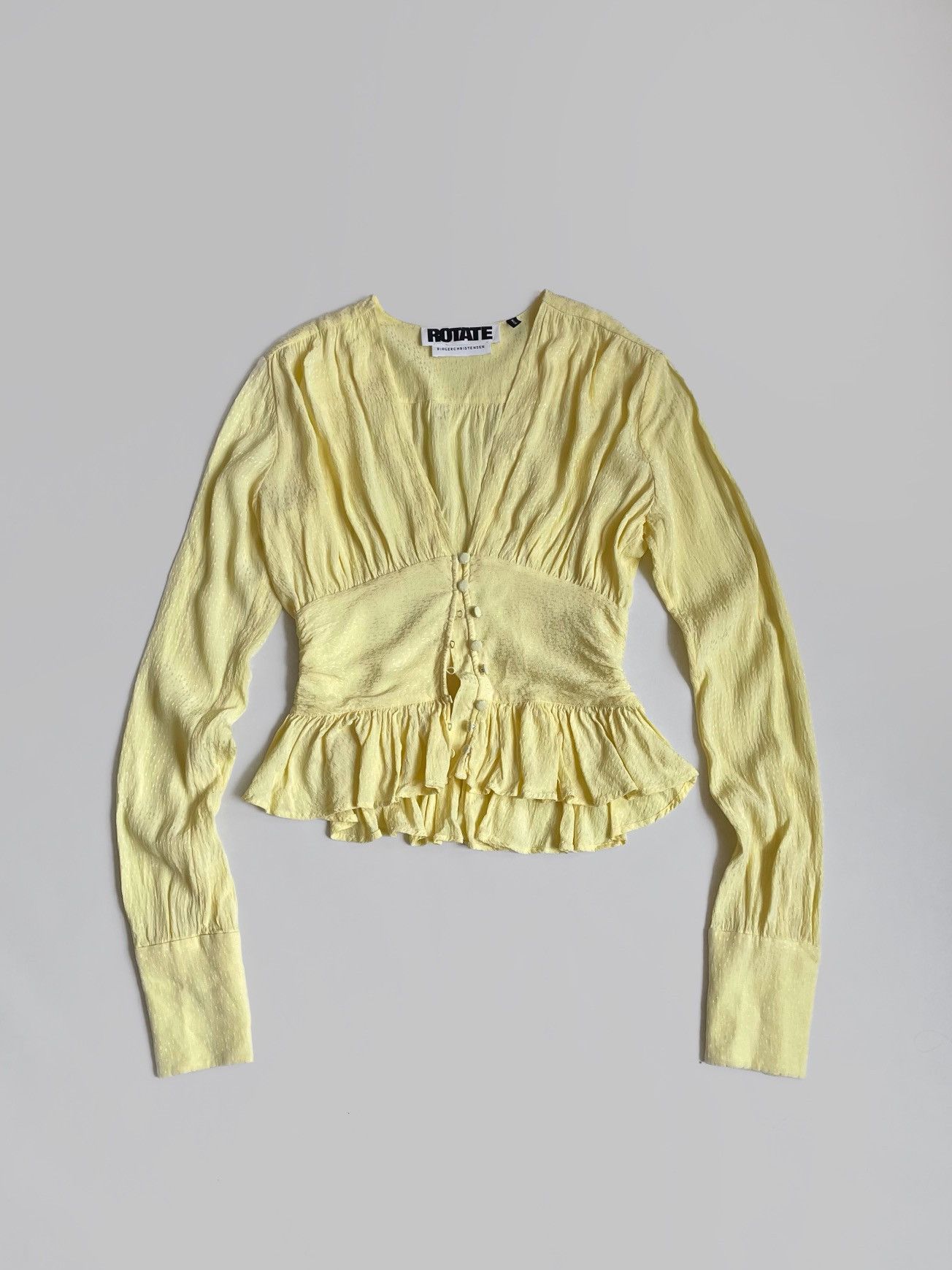 ROTATE Rotate Birger Christensen Yellow blouse Size XS / US 0-2 / IT 36-38 - 1 Thumbnail