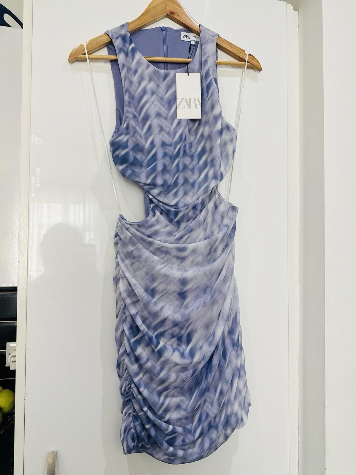Zara ZARA dress Combo Blue and White Size M / US 6-8 / IT 42-44 - 3 Thumbnail