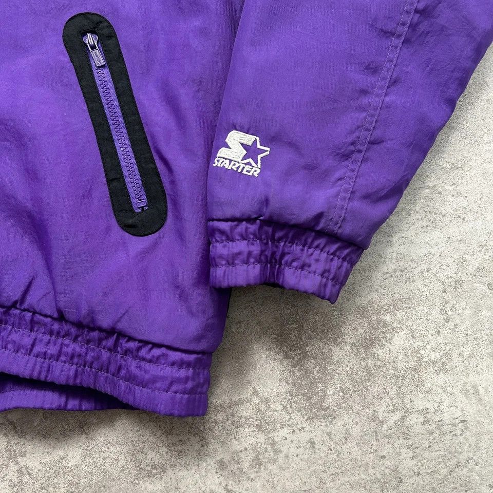 NBA × Starter × Vintage VTG 90s UTAH JAZZ STARTER PUFFER JACKET HOODIE MEN SIZE M Size US M / EU 48-50 / 2 - 6 Thumbnail
