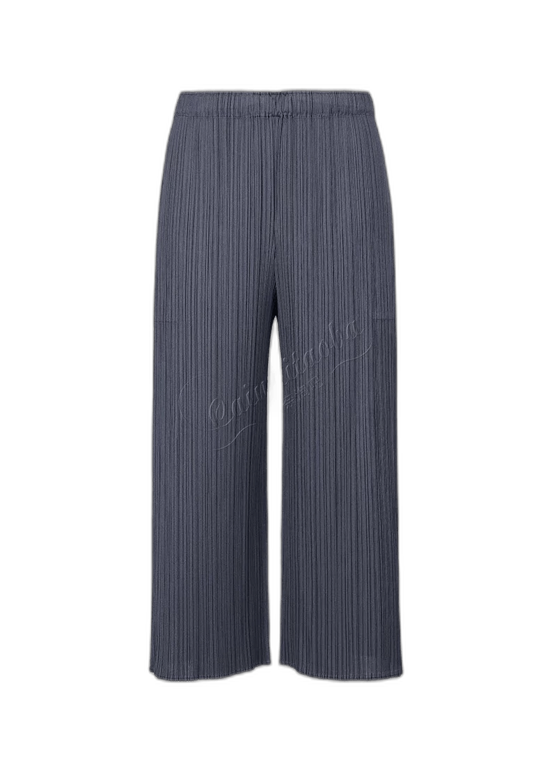 Issey Miyake Navy Blue Pleated Wide Leg Pants-yf Size US 26 / EU 42 - 1 Thumbnail