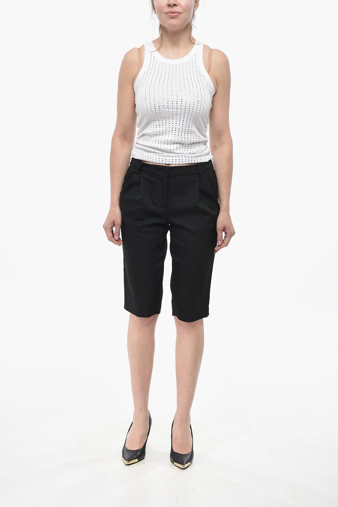 Dolce & Gabbana og1mm0426 Two-Pleat Short in Black Size 26" / US 2 / IT 38 - 4 Thumbnail