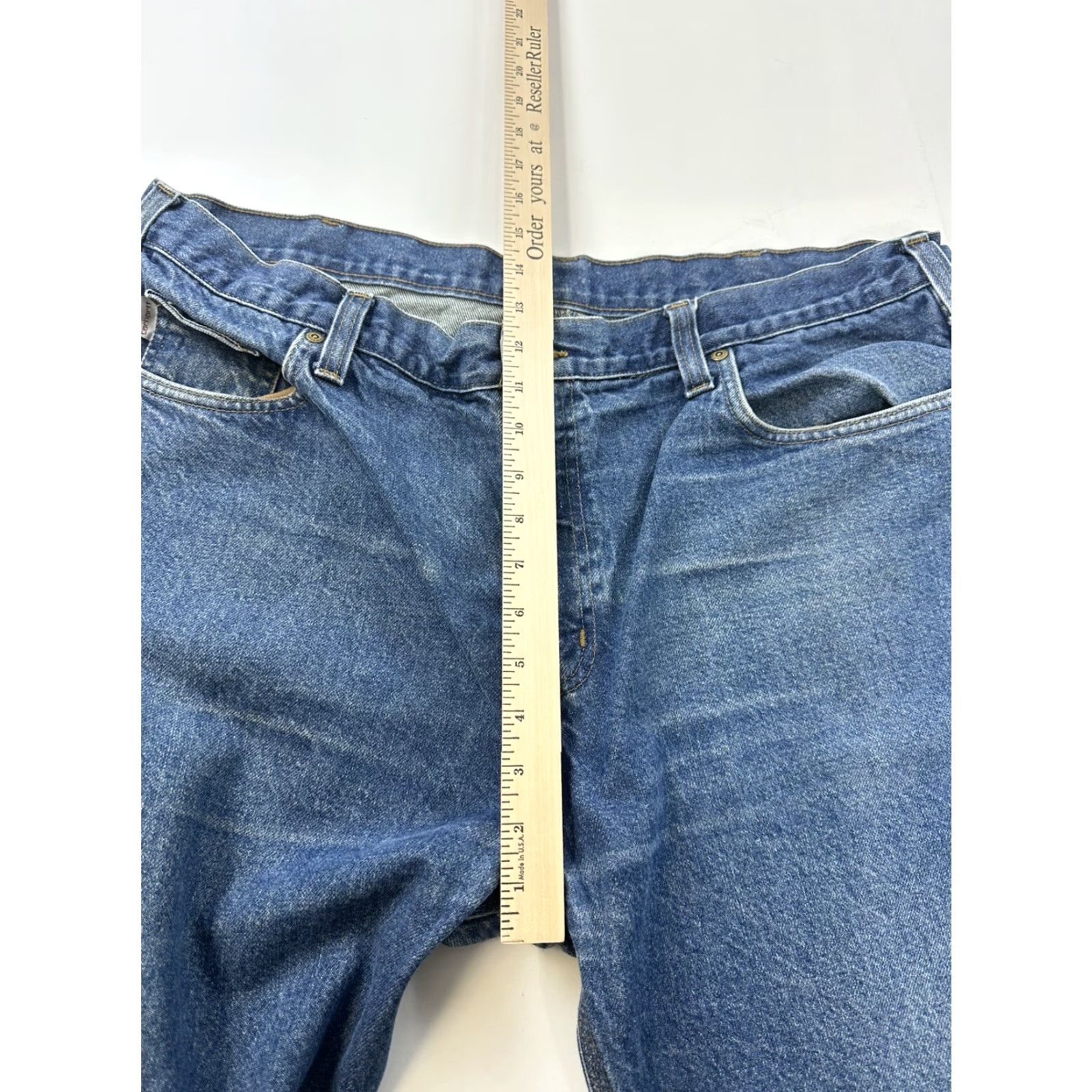 Carhartt Carhartt Jeans Mens Size 40x25 Blue Cut Off Denim Straight Belt Loops Zip 25 Inseam Regular Type: Jeans Men Size US 40 / EU 56 - 5 Thumbnail