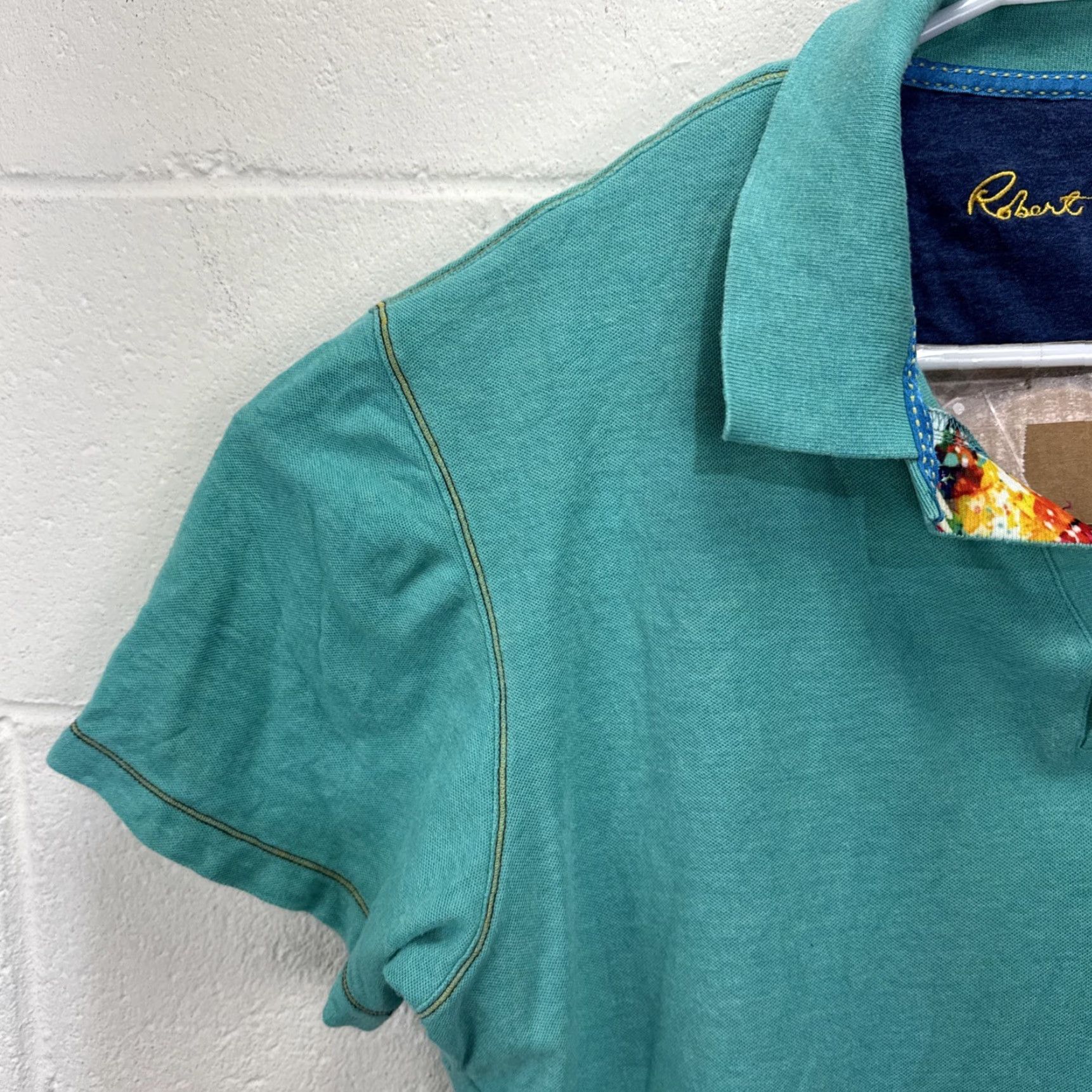 Robert Graham VINTAGE Robert Graham Polo Shirt Men Size L Short Sleeve Cotton Green Casual Summer Size US L / EU 52-54 / 3 - 6 Thumbnail