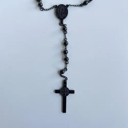 Jewelry Kitamura x Akai y2k 2000s black rosary bead necklace Size ONE SIZE - 3 Thumbnail