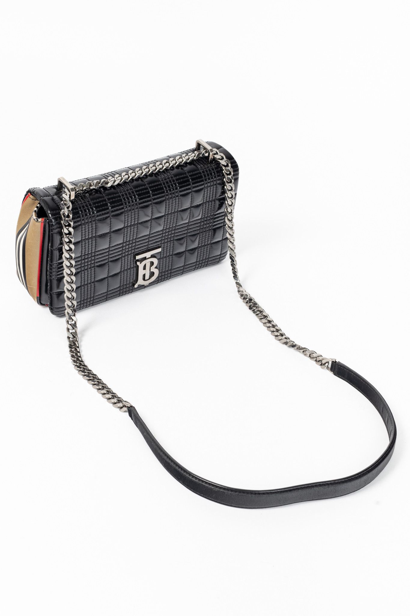 Burberry Burberry Lola Small Quilted Leather Icon-Stripe Shoulder Bag Size ONE SIZE - 7 Thumbnail