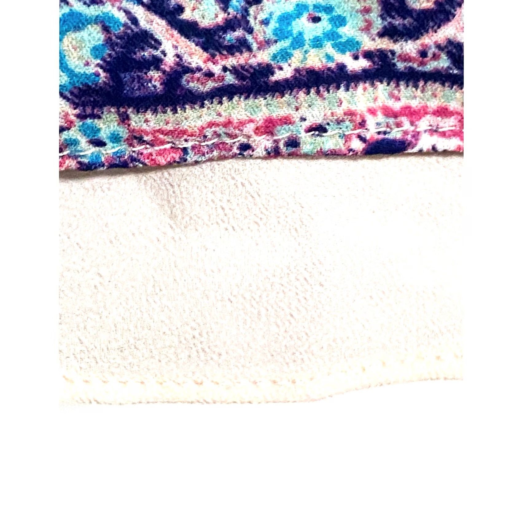 Vintage VINTAGE Rose + Olive Paisley Sleeveless TankTop Blouse XL Blue Womens Blouse Paisley Boho Sleeveless 90s Y2K Size XL / US 12-14 / IT 48-50 - 5 Thumbnail