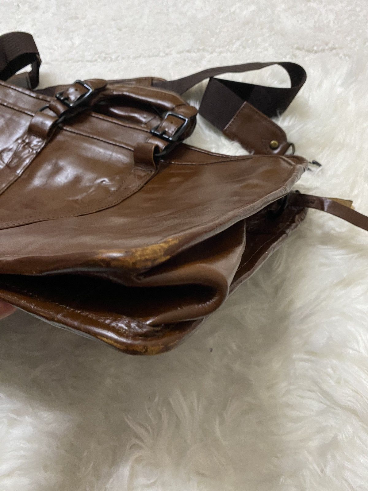 Leather × Porter × Vintage LUGGAGE LABEL LEATHER MESSENGER BAG BY PORTER YOSHIDA GROUP Size ONE SIZE - 23 Thumbnail