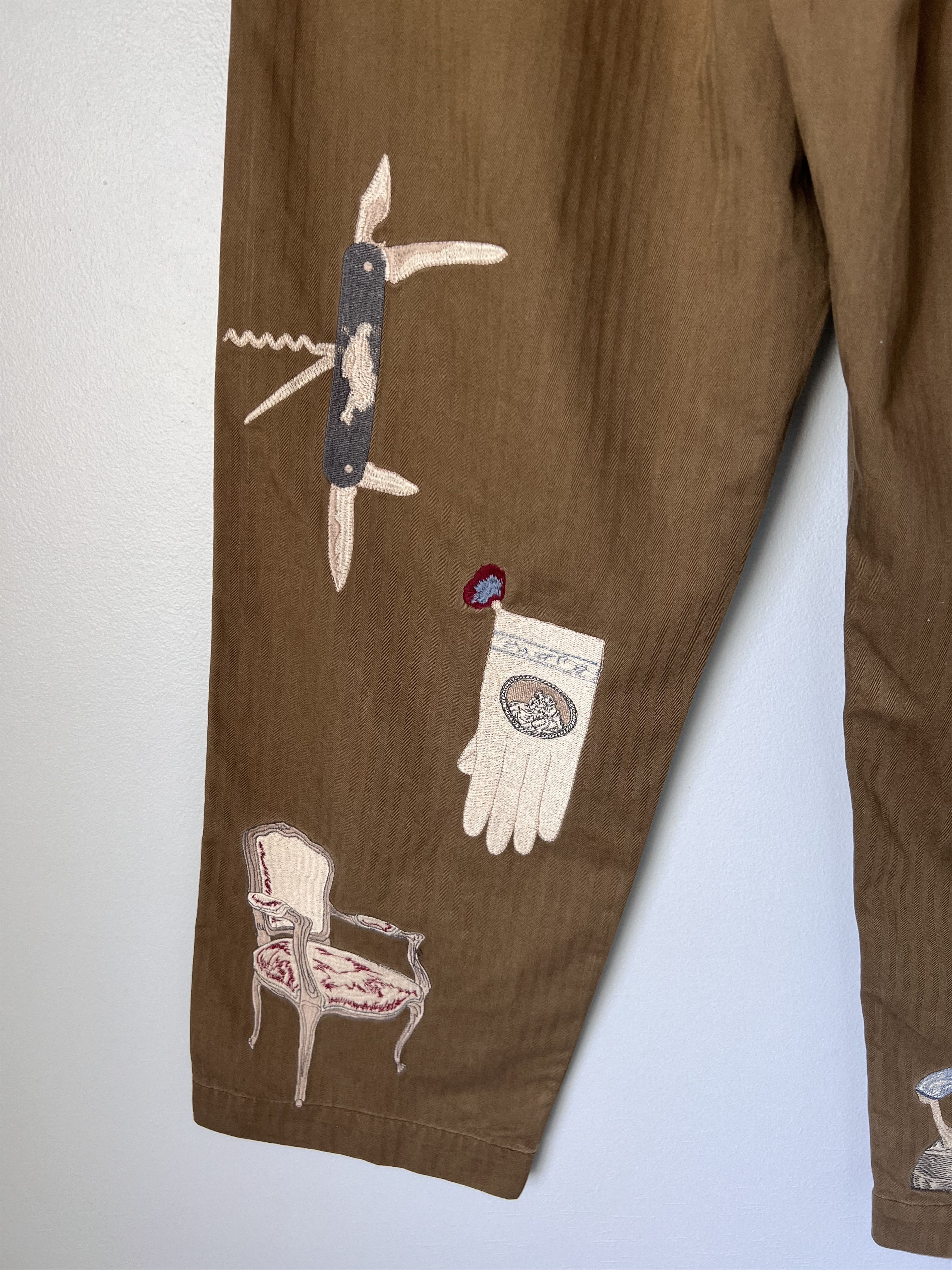 Samuel Zelig Samuel Zelig Antique Pants in Olive Brown Size US 34 / EU 50 - 7 Thumbnail