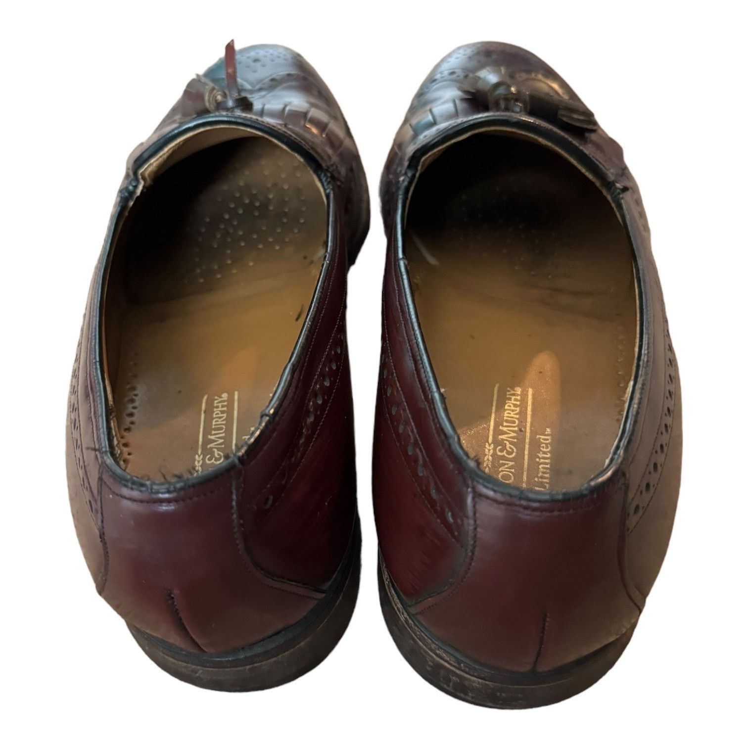 johnston and murphy burgundy dress shoes MELTON CAP TOE Burgundy I Johnston & Murphy – Large Feet main image 0