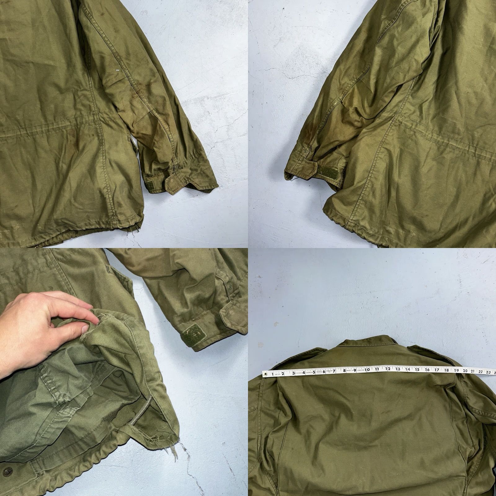 Vintage VINTAGE U.S. ARMY M-65 JACKET Coat Green Nylon All Seasons Full Zip Hooded Pockets Men M Medium VTG Vietnam 70s Style Military Jacket Size US M / EU 48-50 / 2 - 10 Thumbnail