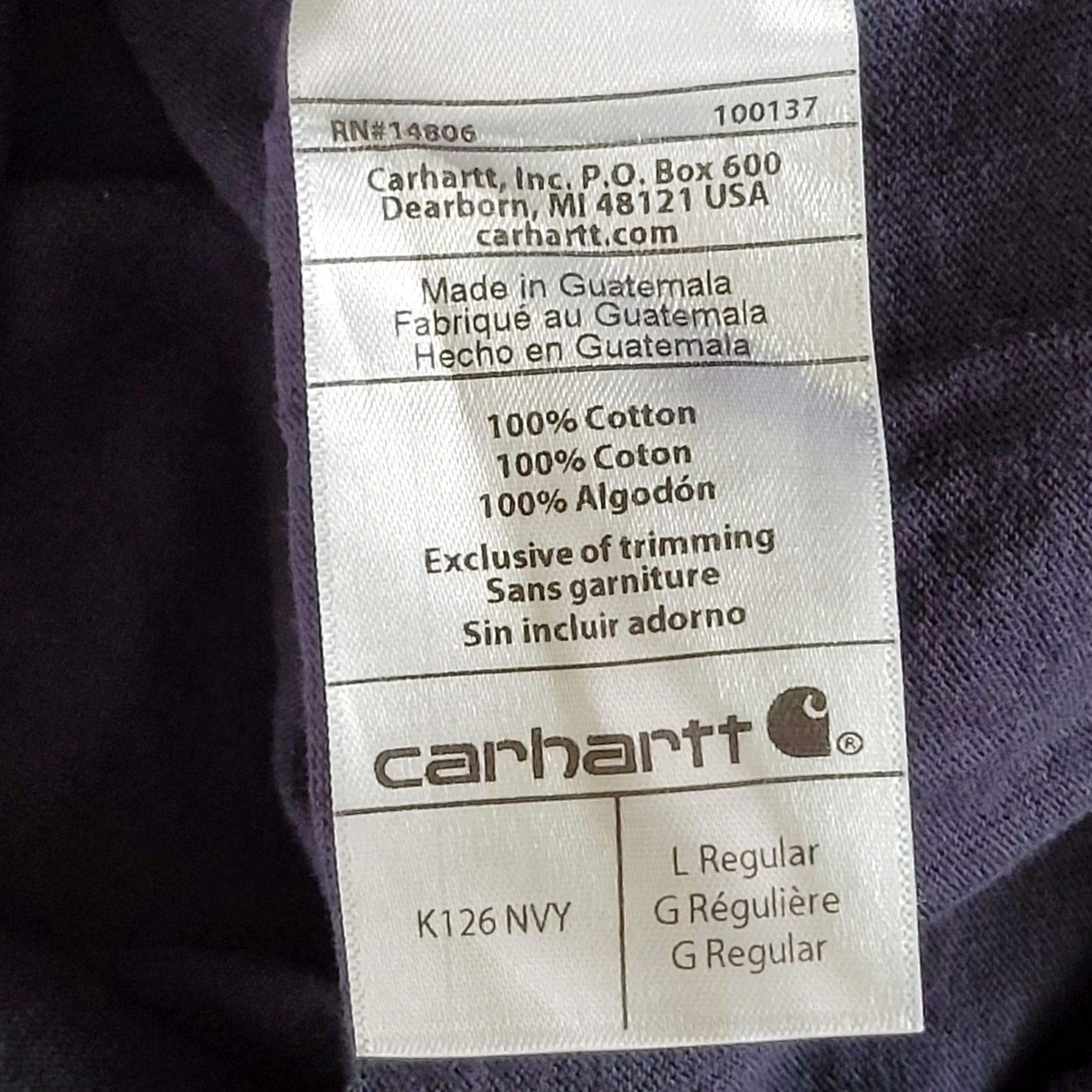Carhartt VINTAGE Carhartt Long Sleeve T-Shirt - Navy - Men’s L Size US L / EU 52-54 / 3 - 6 Thumbnail