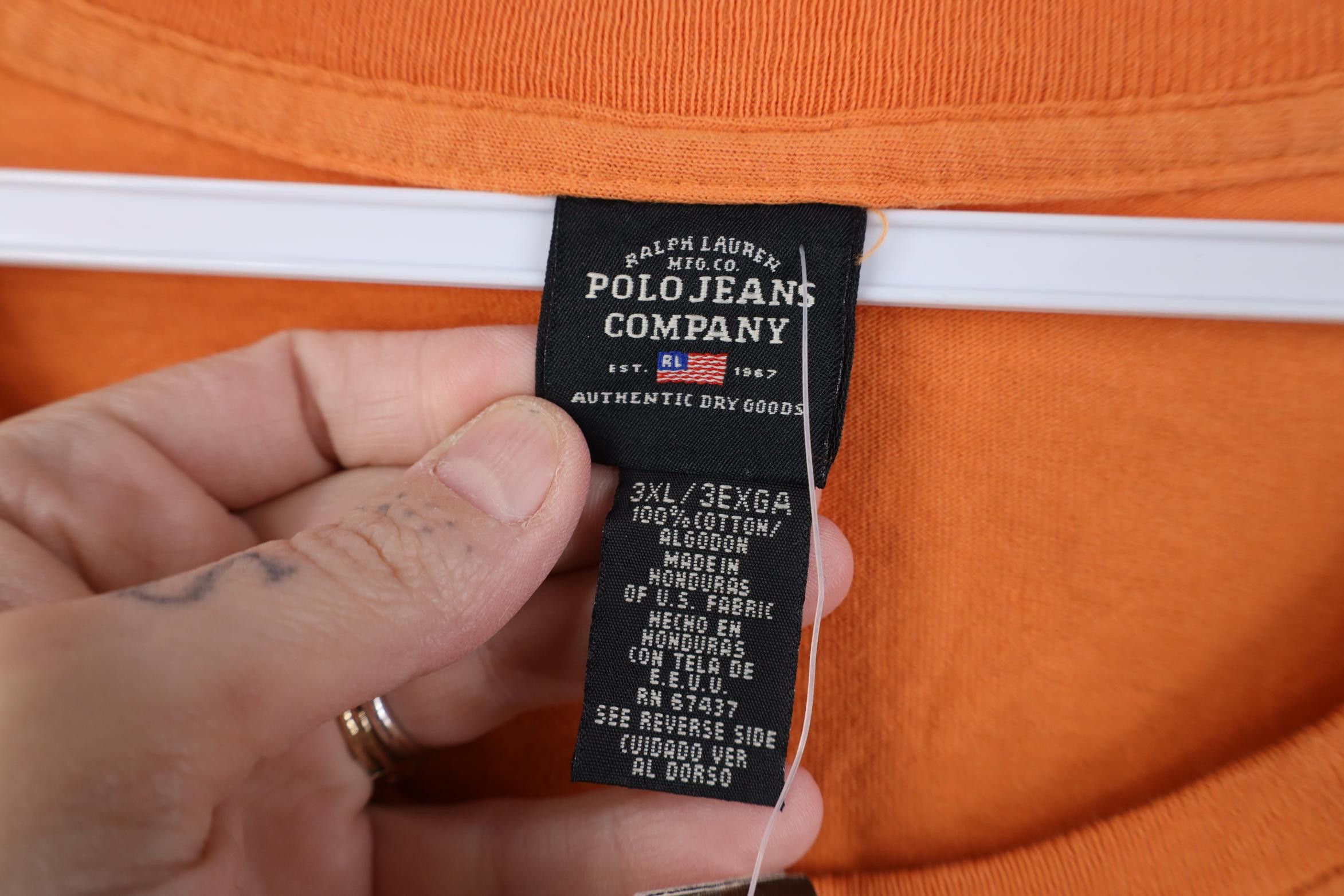 Polo Ralph Lauren Deadstock Vintage Y2K 2004 Ralph Lauren Spell Out T-Shirt Size US XXL / EU 58 / 5 - 10 Thumbnail