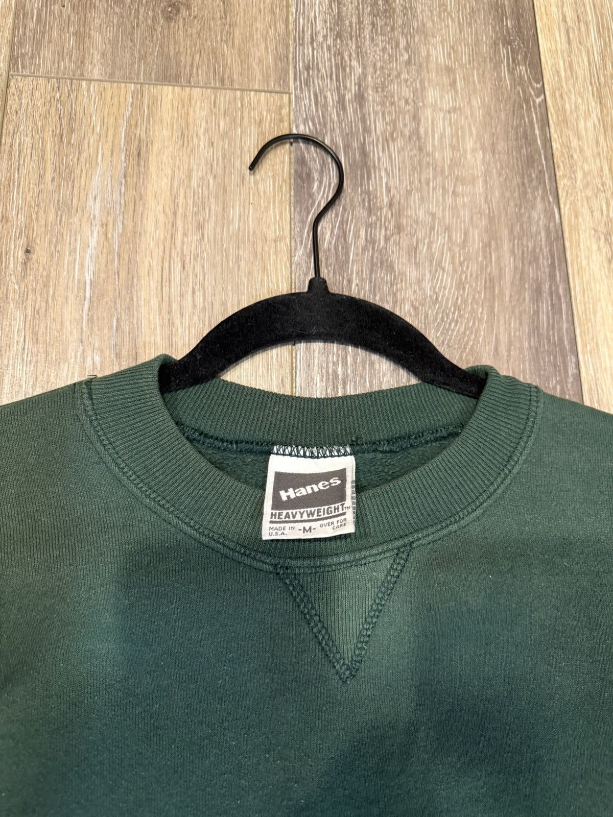 Hanes 🚨 GREEN VINTAGE HANES CREW 🚨 Size US M / EU 48-50 / 2 - 3 Thumbnail