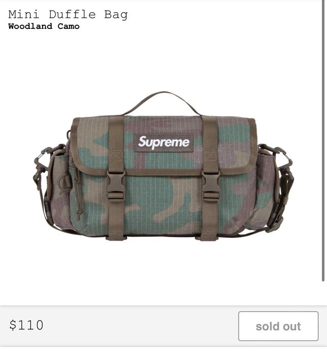 Supreme mini duffle bag in hand | Grailed