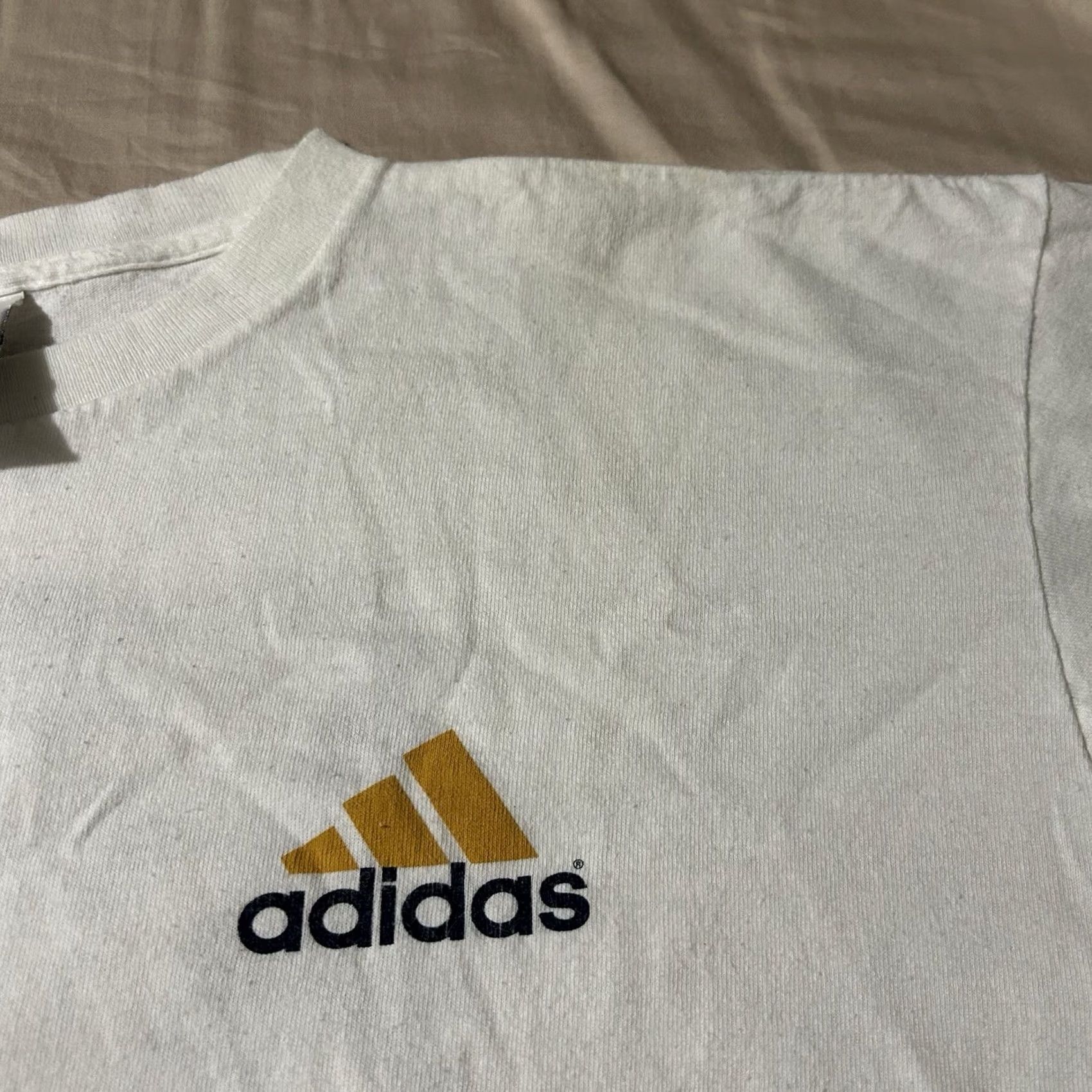 Adidas VINTAGE 90s Adidas Soccer Shirt L White Mens Size US L / EU 52-54 / 3 - 3 Thumbnail
