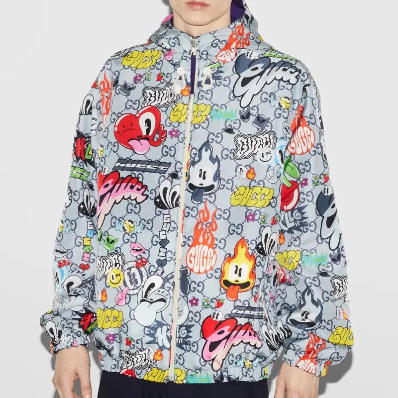 Gucci o1mt1gz0325 Reversible Cotton Ripstop Jacket in Purple Size US S / EU 44-46 / 1 - 7 Thumbnail