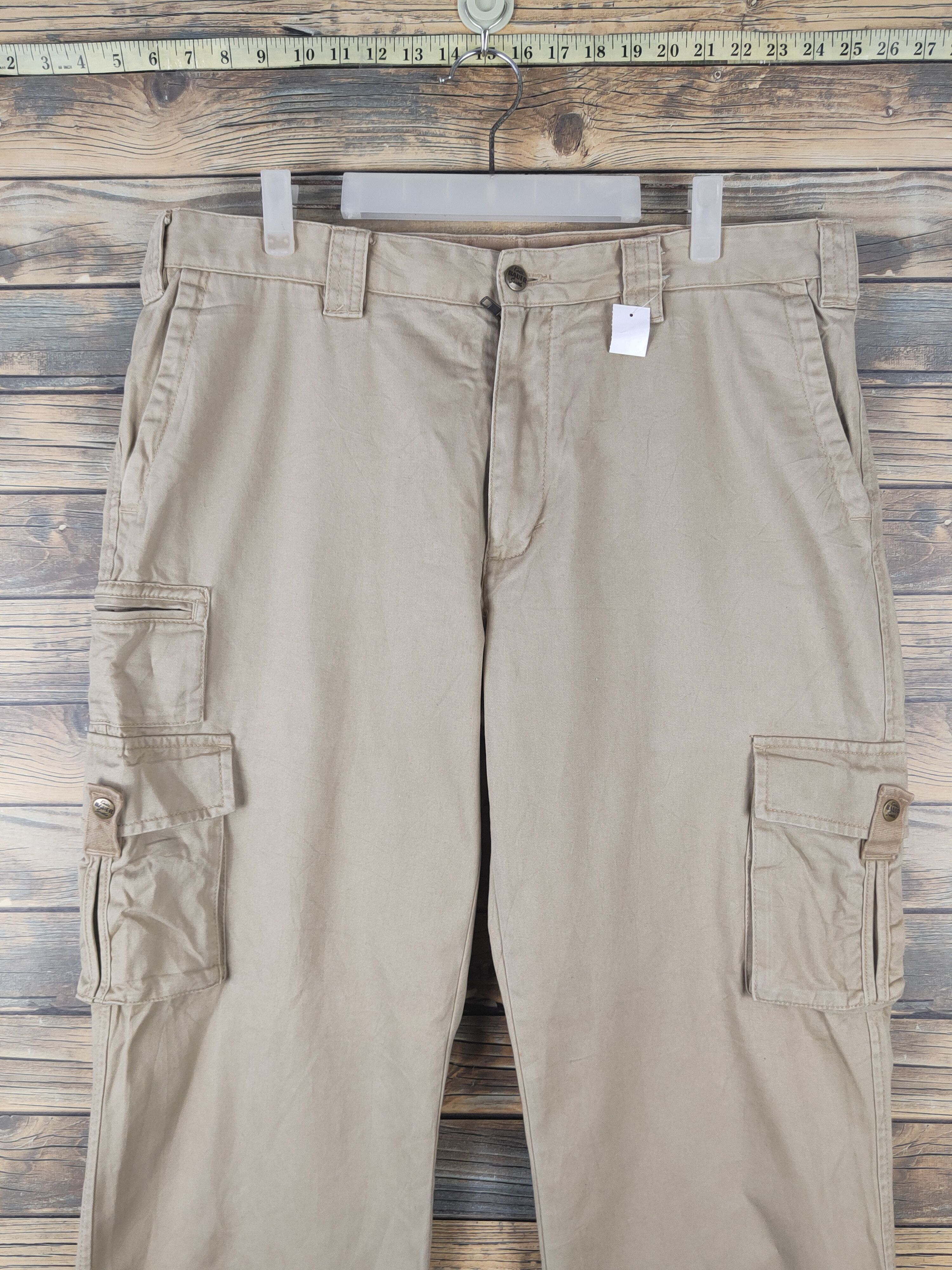 Japanese Brand D Eddie Bauer Beige Multipocket Tactical Cargo Pants #1641 Size US 36 / EU 52 - 2 Thumbnail