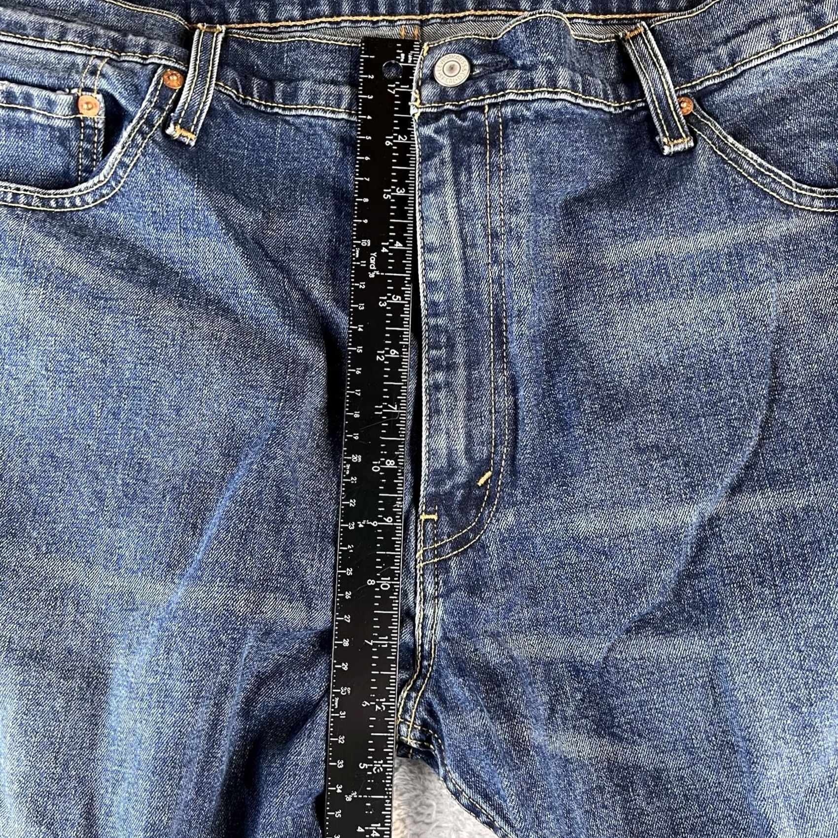 Levi's VINTAGE Levi’s 527 Bootcut Jeans Men 42x32 Blue Dark Distressed Cowboy Mens Jeans Distressed 42 32 Cowboy Theme Levi’s 527 Bootcut Jeans Men Size US 42 / EU 58 - 7 Thumbnail