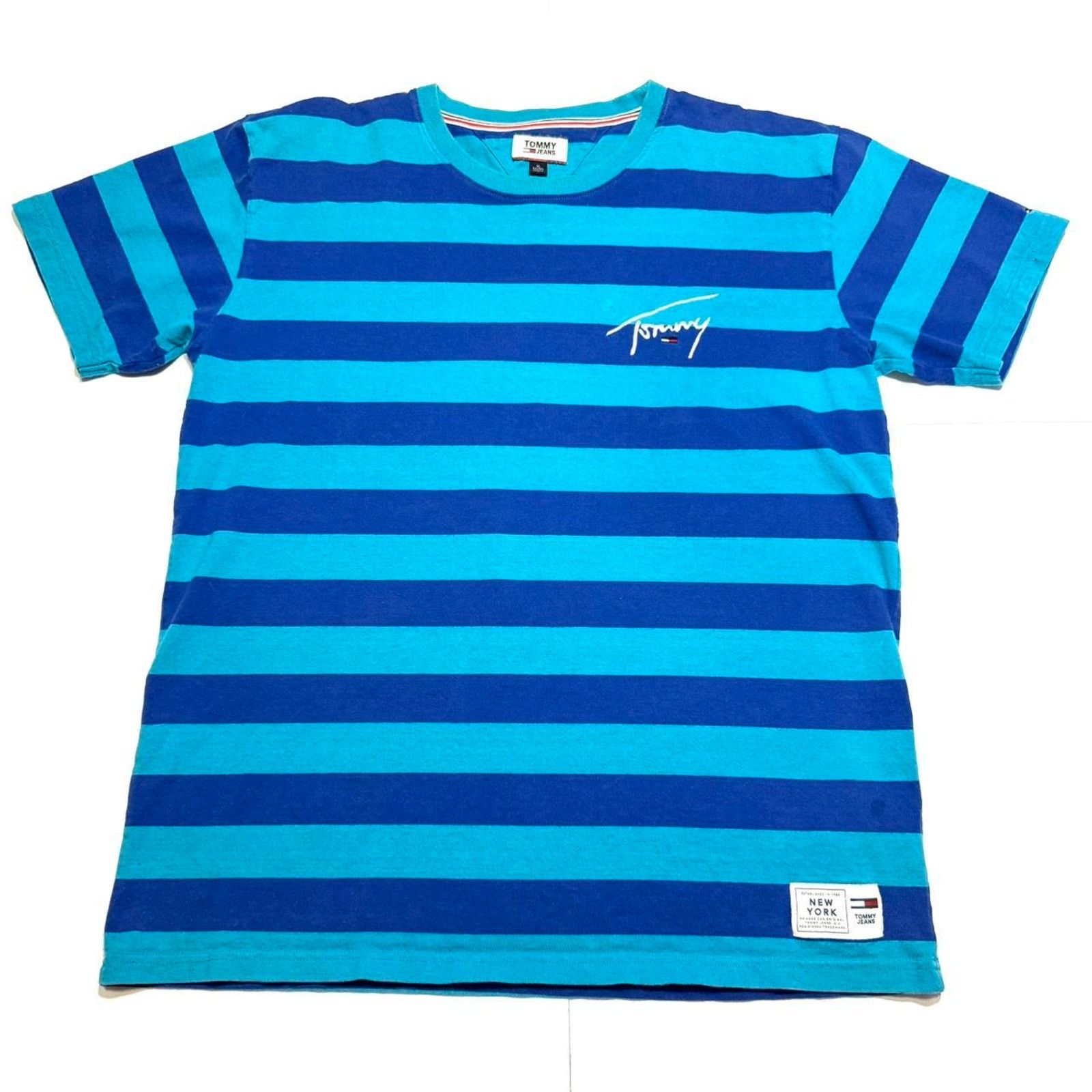 Tommy Hilfiger Tommy Jeans Tommy Hilfiger Tee XL Striped “Blue and Surf” Size US XL / EU 56 / 4 - 1 Thumbnail