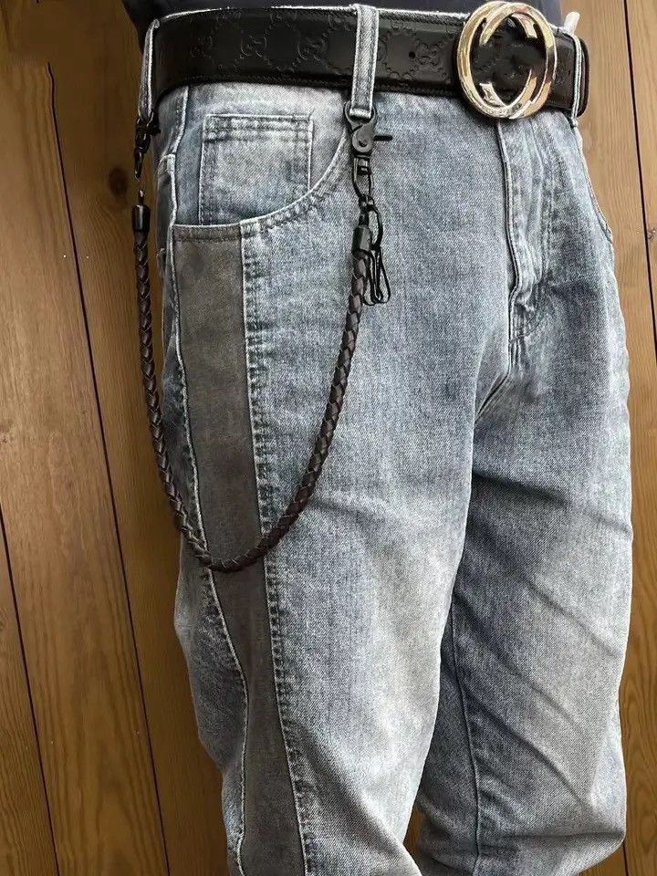 Jewelry Classic Braided Leather Rope Pants Chain Size ONE SIZE - 1 Thumbnail