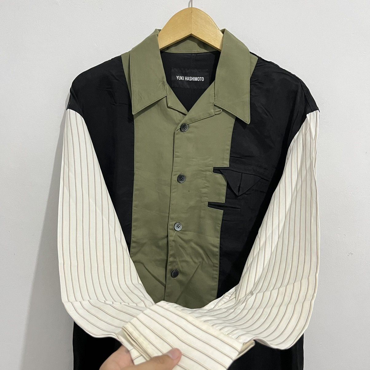 Japanese Brand Yuki Hashimoto Multi Panel Deconstructed Button-Up Shirt Size US L / EU 52-54 / 3 - 5 Thumbnail