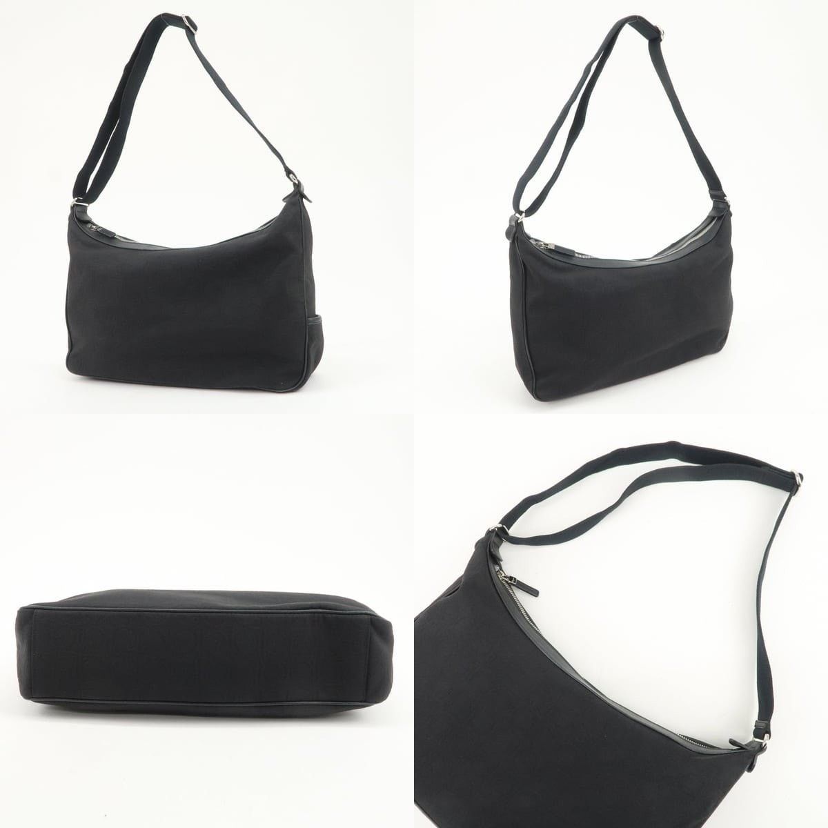 Salvatore Ferragamo Ferragamo Gancini Nylon Shoulder Bag Black Size ONE SIZE - 3 Thumbnail