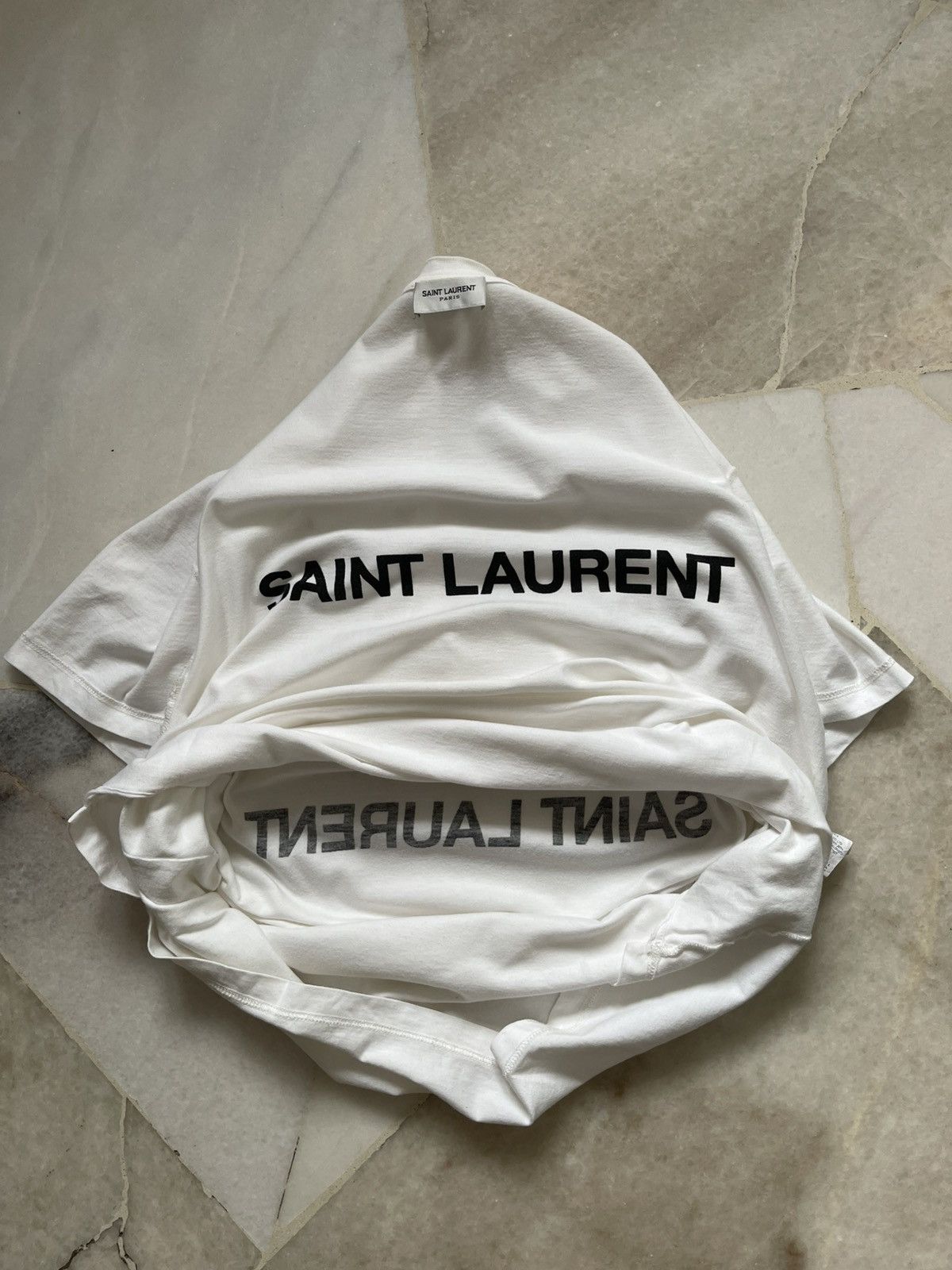 Saint Laurent Paris 2021 Saint Laurent Paris Reverse Tee Size US S / EU 44-46 / 1 - 1 Thumbnail