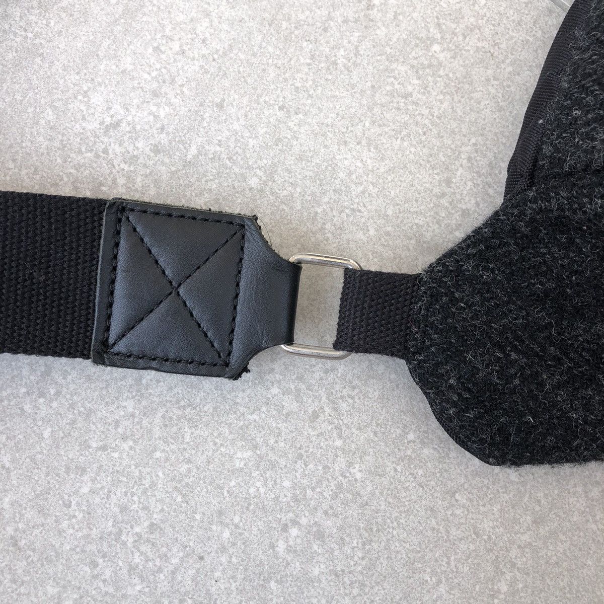 Boycott Boycott x Harris Tweed Mix Leather Wool Cross Body Bag Size ONE SIZE - 16 Thumbnail