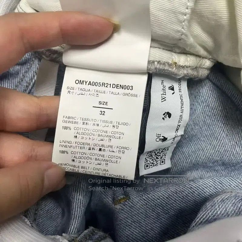 Off-White Off-White Blue Cotton Women's Jeans . Size 28" / US 6 / IT 42 - 2 Thumbnail