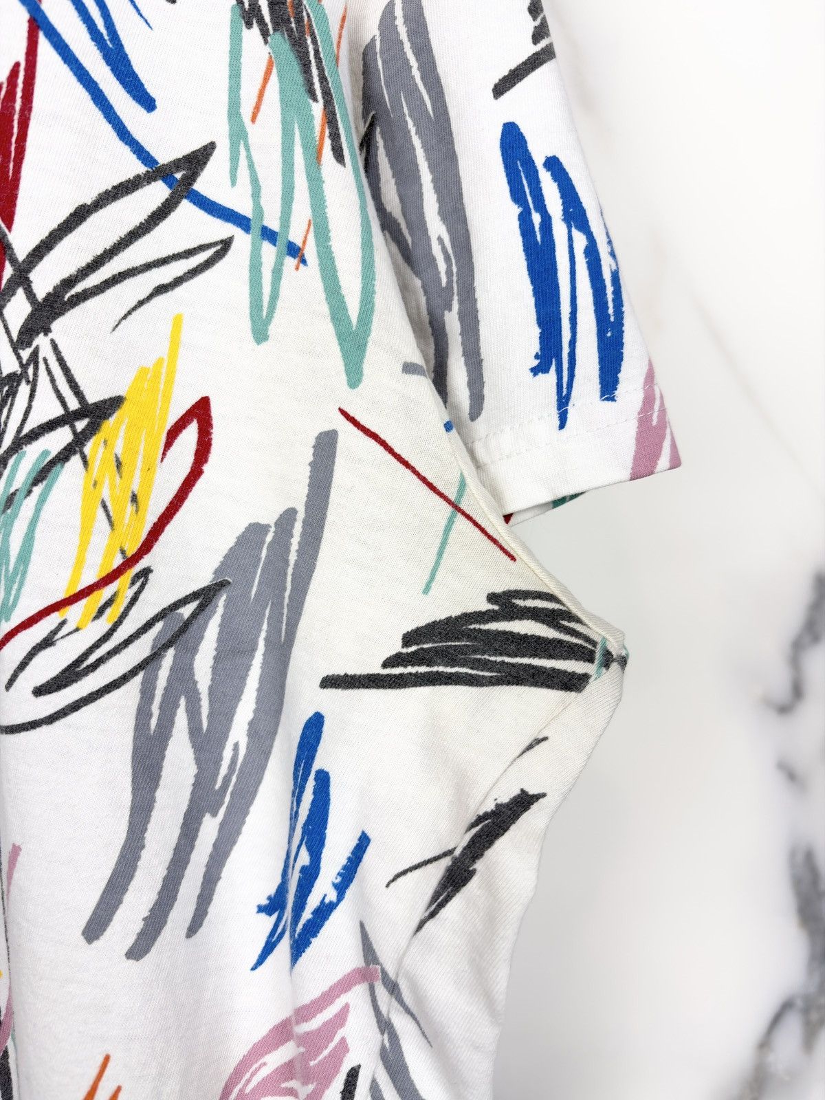 Dior SS15 Dior Homme Scribble Print Tshirt KVA White Size US XXL / EU 58 / 5 - 6 Thumbnail