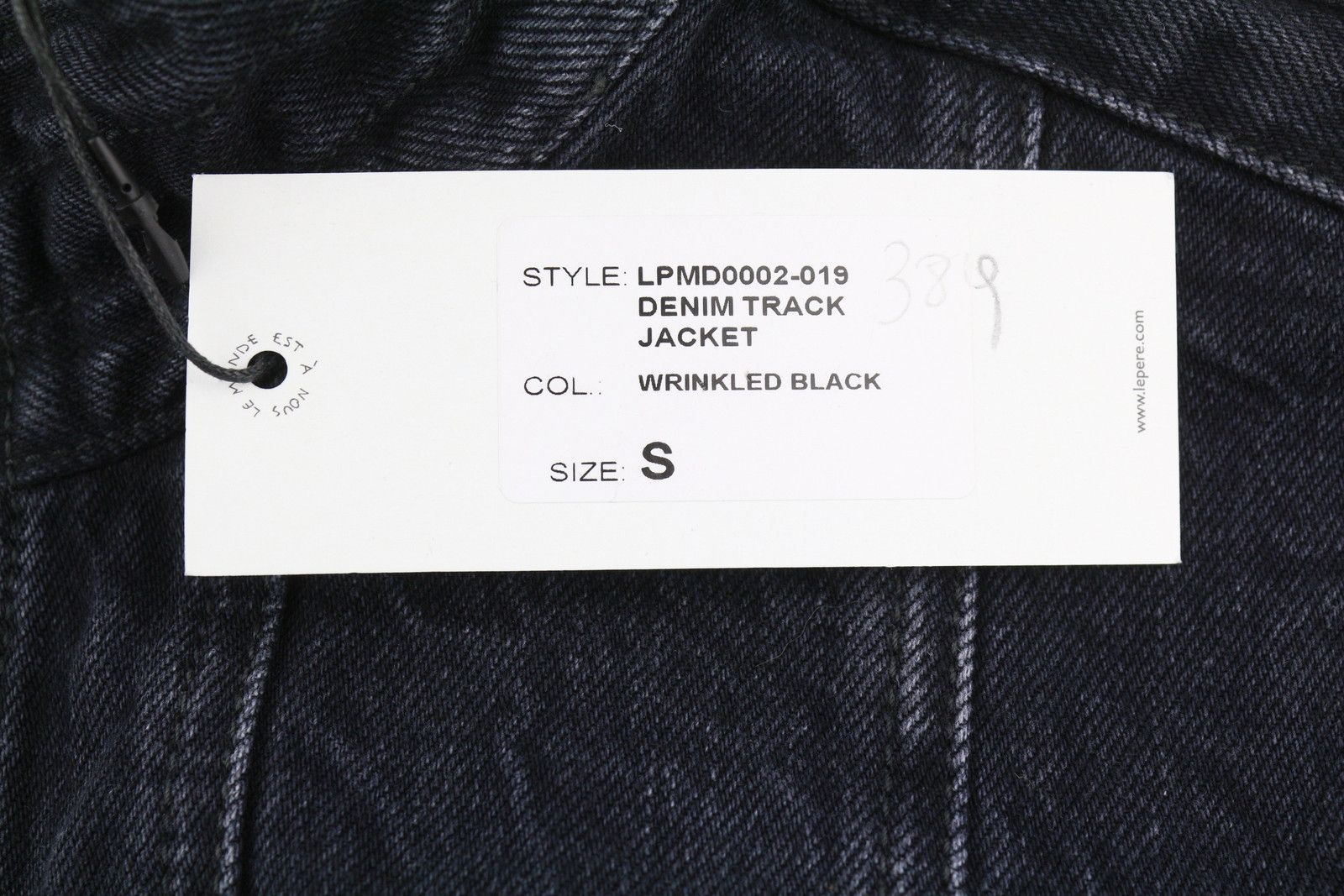 Le Pere DENIM TRACK S Wrinkled Black Full Zip Lightweight 86570 Size US S / EU 44-46 / 1 - 9 Thumbnail