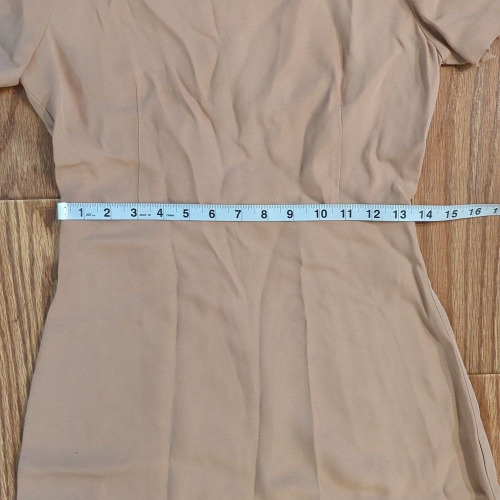 Sandro Sandro tan mini dress w/ small cutout size XS* Size XS / US 0-2 / IT 36-38 - 4 Thumbnail