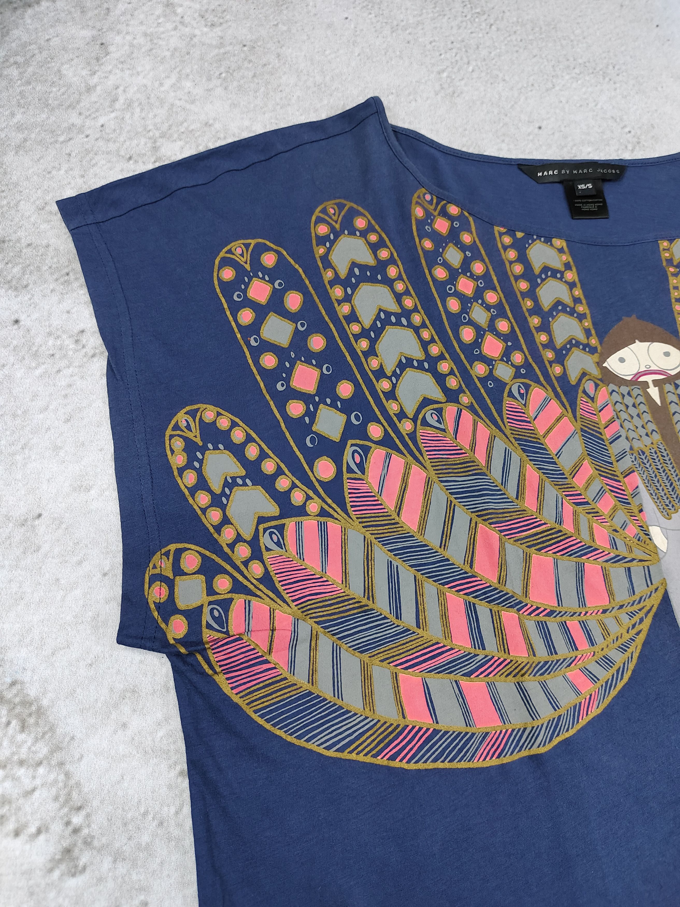 Marc by Marc Jacobs Marc Jacobs- Tribal Folk Surreal Character Wing Graphic Top Size M / US 6-8 / IT 42-44 - 8 Thumbnail