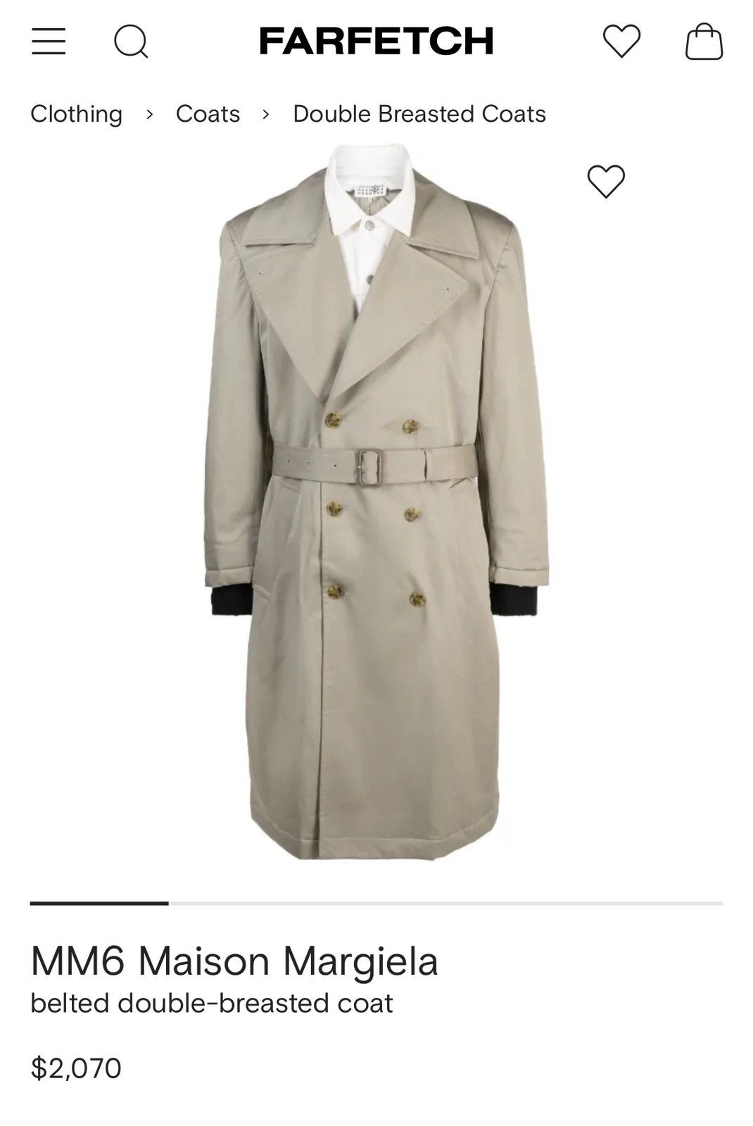 Maison Margiela Maison Margiela MM6 Double-Breasted Trench Top Coat 52 Size US L / EU 52-54 / 3 - 3 Thumbnail