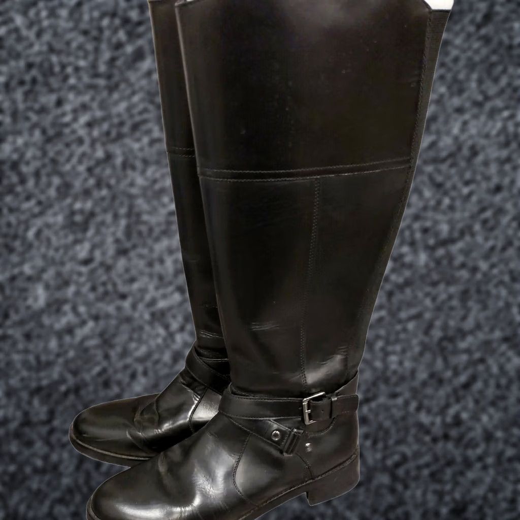 Vintage BANDOLINO Boots WOMENS 8 BLACK Leather Riding Western Equestrian West Mens? No, Womens. Size US 8 / IT 38 - 1 Thumbnail
