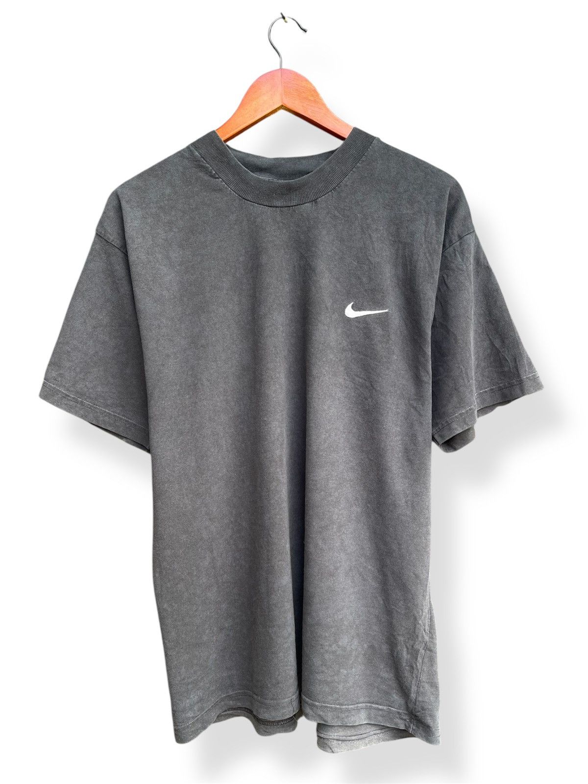 Nike × Vintage Vintage Nike Shirt Faded Black Swoosh Logo | Made in Turkey Size US M / EU 48-50 / 2 - 1 Thumbnail