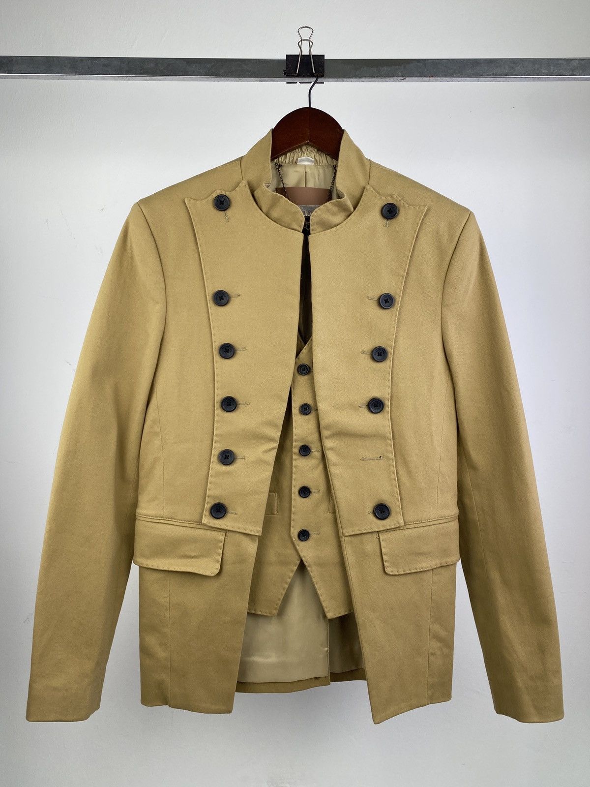 John Galliano 2000’s John Galliano Napoleon Beige Jacket Size US M / EU 48-50 / 2 - 1 Thumbnail