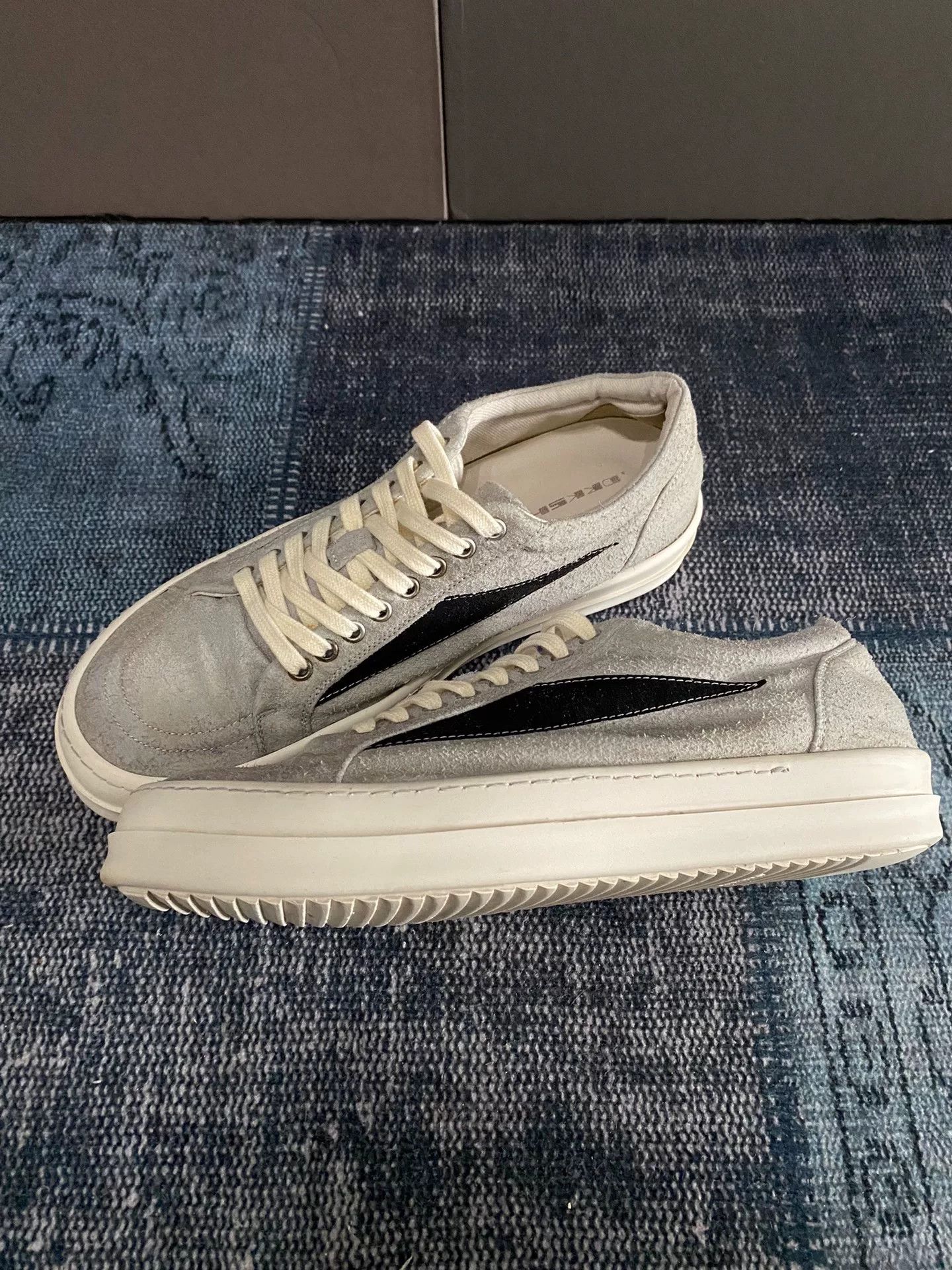 Rick Owens Rick Owens Suede Blue Lowtop Sneakers 43 Men Size US 10 / EU 43 - 1 Thumbnail